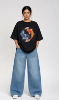 yin&yang Oversized T-Shirt Drop Shoulder