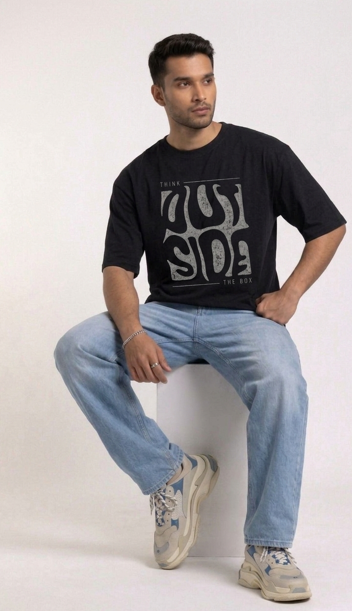 Out side printed T-shirt