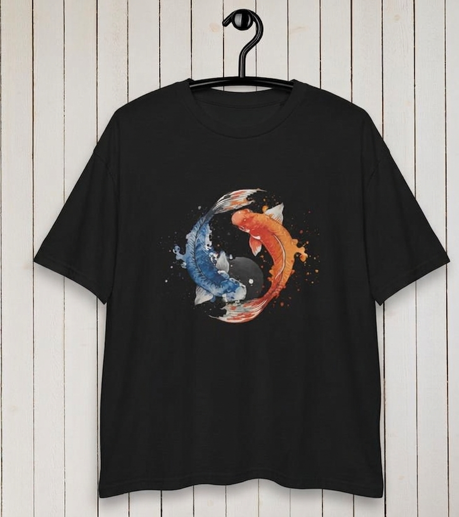 yin&yang Oversized T-Shirt Drop Shoulder